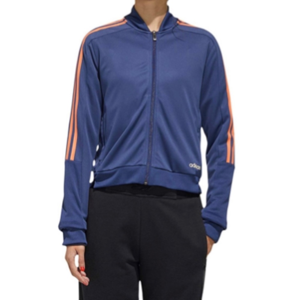 Adidas Crop Full-Zip Jacket Navy Blue